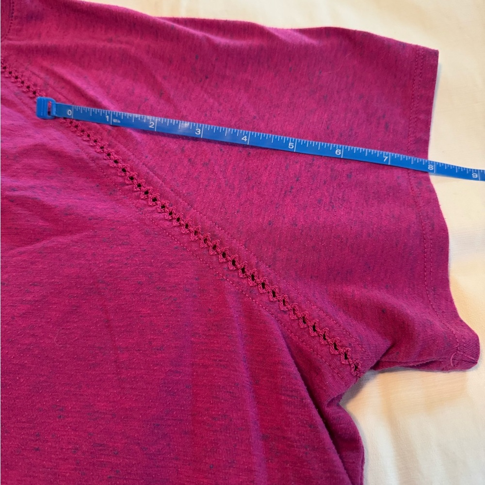 St. John's Bay Magenta Short Sleeve Knit Tee 0X - Picture 6 of 6